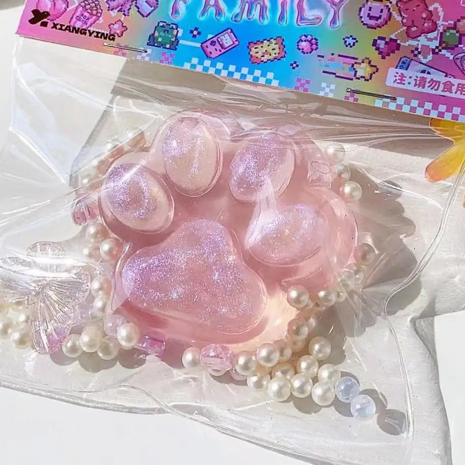 Squishy Katt Tass Flerfärgad! - Squishу Cat Paw Pinch Fidget Toy