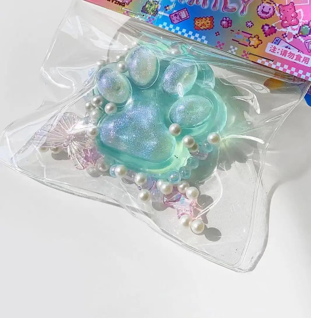 Squishy Katt Tass Flerfärgad! - Squishу Cat Paw Pinch Fidget Toy