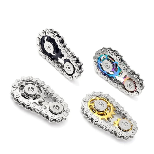 Kugghjul leksak med kedja -Finger Gear Chain Fidget Toy